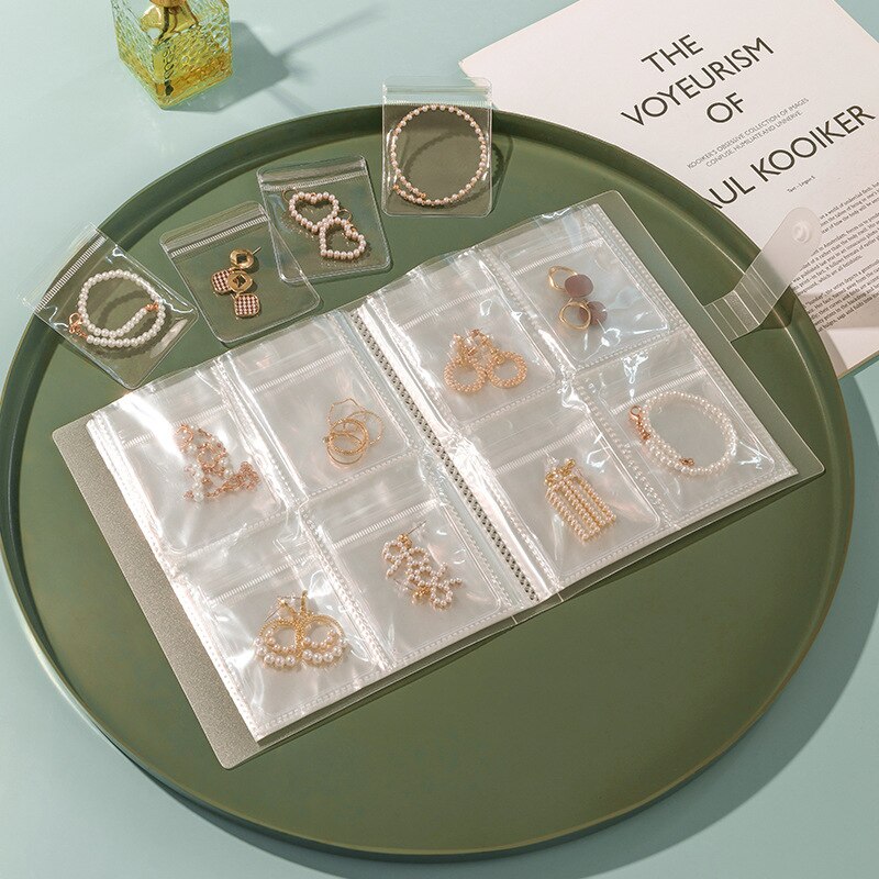 Anti-oxidation Jewelry Storage Bag Desktop Drawer Organizer Transparent Necklace Bracelet Ring Holder Organizer Boxe